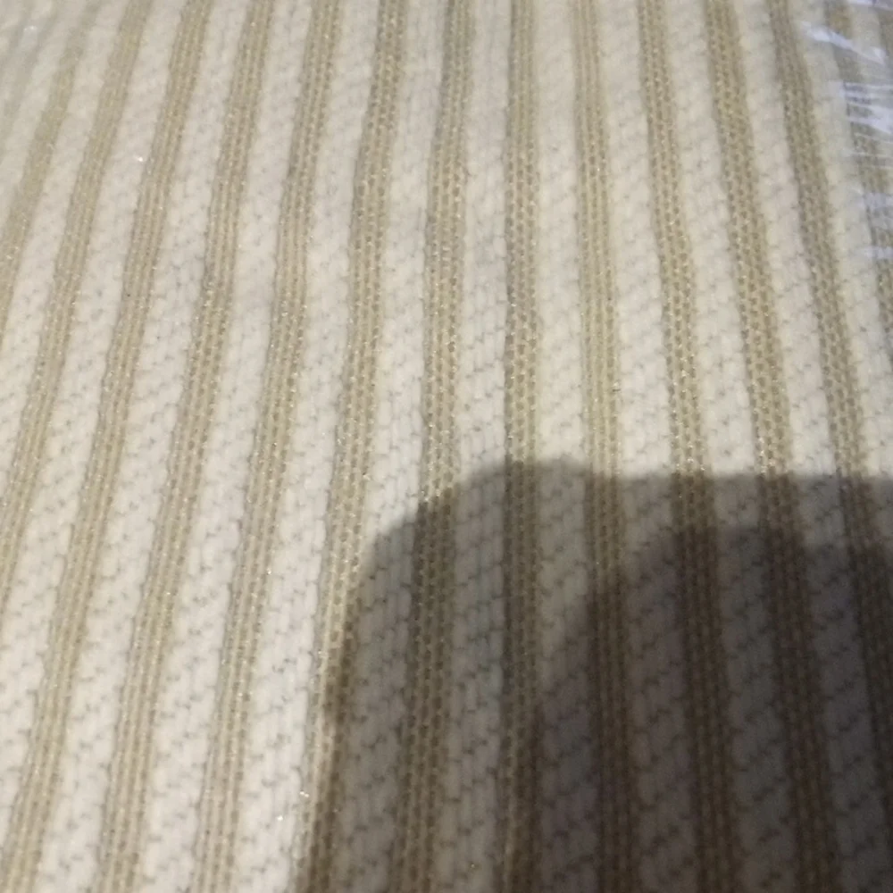 2 Beige Decorative Throw Pillow Covers 24x24 Striped‎ Cover Euro Sham NWOT
